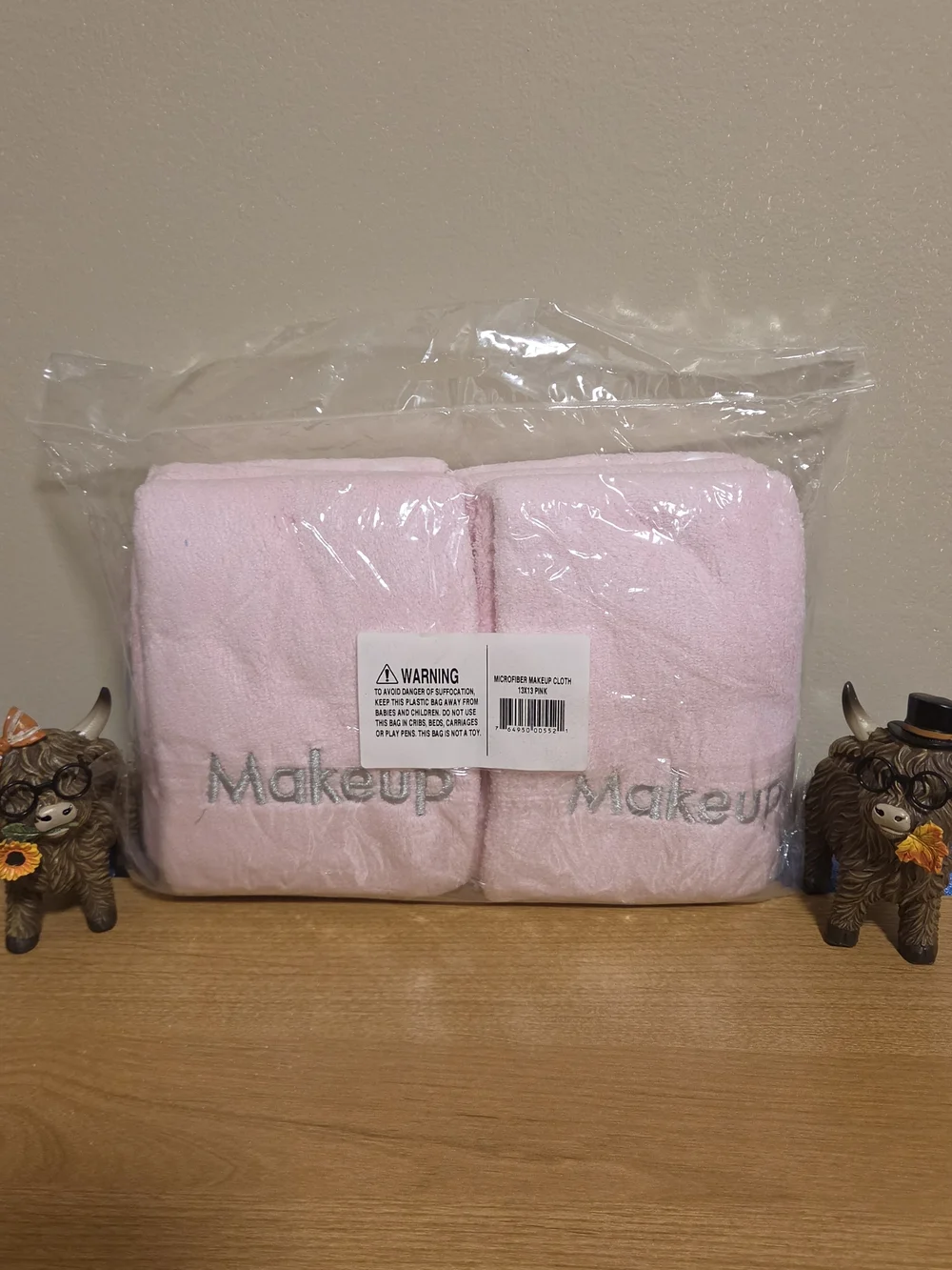 Bck2u Pink Makeup Cloths - 6-Pack Microfiber Washcloths